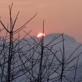 coucher de soleil sur les Aravis