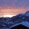 coucher de soleil hivernal depuis les balcon